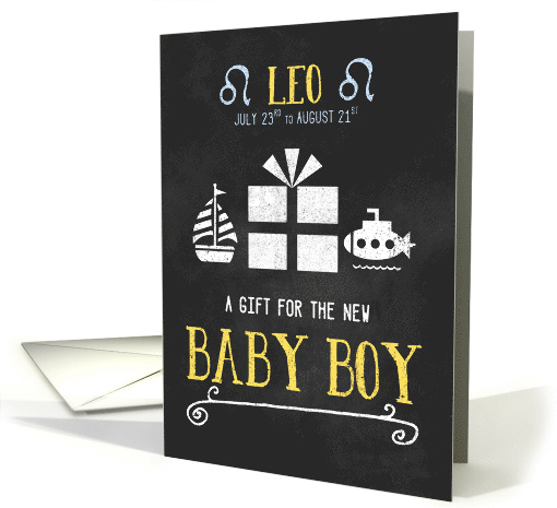 Gift for Leo Baby Boy Born July 23rd to August 21st Blue... (431109)