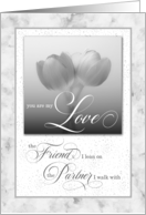 Love and Romance for Gay or Lesbian Life Partners Silver Tulips card