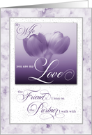 Vow Renewal for Wife Lavender Tulips Sentimental and Romantic card