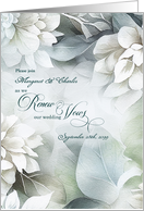 Vow Renewal Ceremony Invitation White Magnolias card