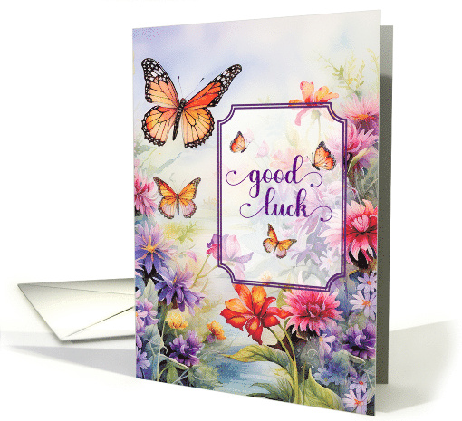 Good Luck Flower Garden in Vibrant Hues card (432304)