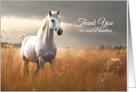 Thank You for Your Donation Horse in a Golden Meadow card