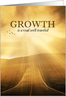 Business Terms Growth a Road Well Traveled Blank card