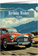 for Dad Birthday Classic Car in Retro Style card