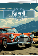 Goodbye and Farewell Classic Car Retro Style card