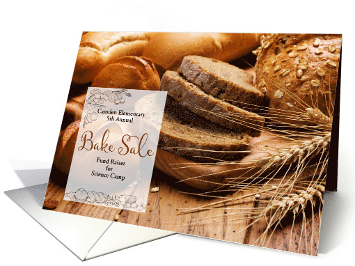 Bake Sale Invitation Announcement Baked Breads card (442943)
