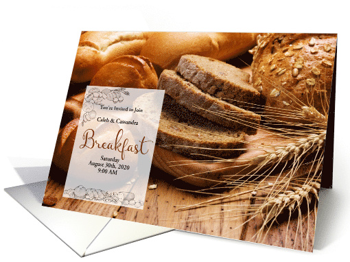 Fresh Baked Breads Breakfast Invite Custom Text card (442945)
