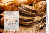 Recipe Card From Your Kitchen Fresh Baked Breads Blank card