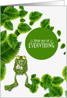 Thank You for Everything Cute Nature Inspired Frog Blank card