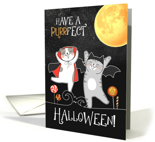 Funny Halloween Cats in Costumes card (458878)