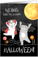 Halloween from Both of Us Funny Cats in Costumes card