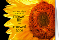 Fibromyalgia Get Well Sunflower Renewed Life Renewed Hope card