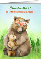 Happy Grandparents Day for Grandma Sweet Bears card