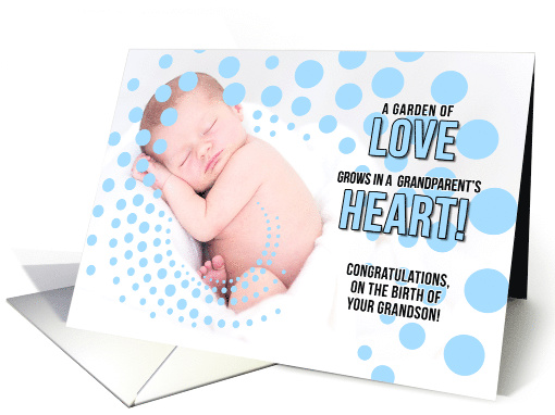 for Grandparents on the Birth of a Grandson Blue Boy card (482344)