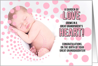 for Great Grandparents on Birth of a Great Granddaughter Pink card