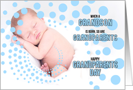 for Grandparents to Be on Grandparents Day Baby Boy in Blue card