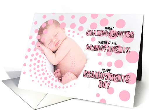 for Grandparents to Be on Grandparents Day Baby Girl in Pink card