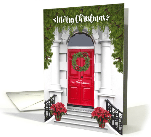 from Our New Address Merry Christmas Door with a Wreath card (499825)