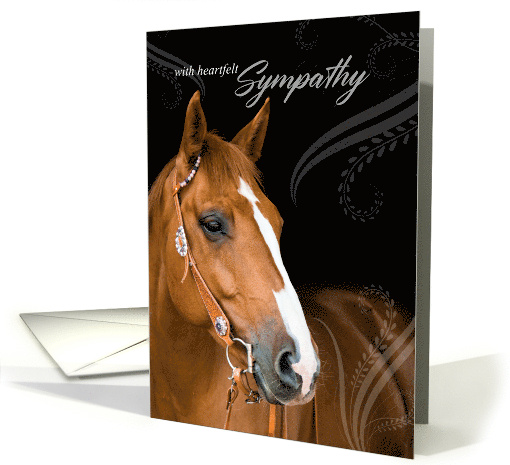 Loss of a Horse Pet Sympathy Western Sable Brown card (507761)