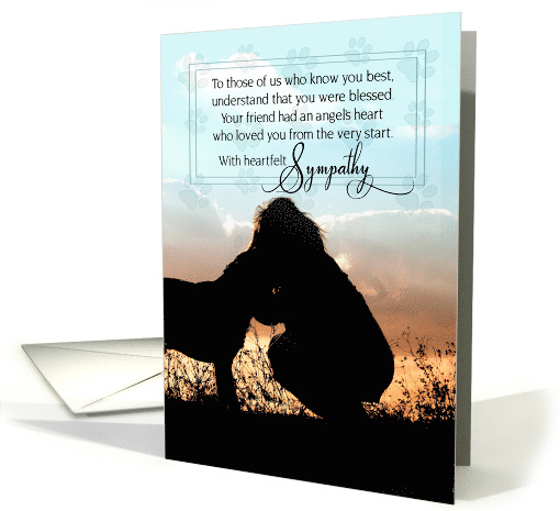 Pet Sympathy for Loss of a Dog Tender Message card (510408)