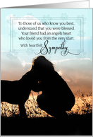 Pet Sympathy for Loss of a Dog Tender Message card