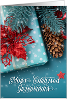 for Grandnephew Christmas Cheer Red Snowflake Ornament card