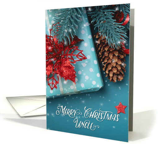 for Uncle Christmas Cheer Blue and Red Holiday Decor card (514841)