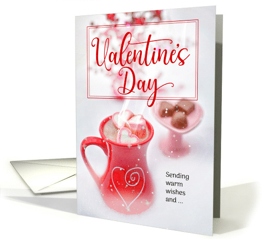 for Friend on Valentine's Day Sweets and Warm Cocoa Treats card