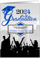 Class of 2024 Graduation Invitation in Blue card
