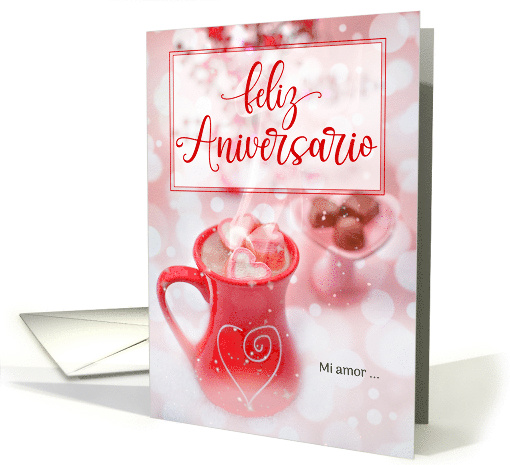 Aniversario Feliz Spanish Anniversary Warm Cocoa Treats card (588229)
