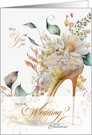 Will You Be in Our Wedding Request Black and White Custom card