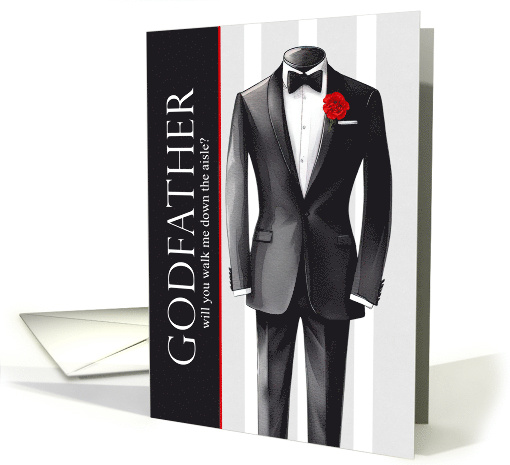 Godfather Will You Walk Me Down the Aisle Wedding Request card
