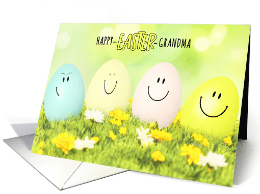 for Grandma Smiling Easter Eggs card (596917)