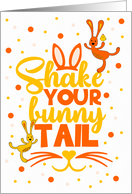 Easter Bunnies with Chick Shake Your Bunny Tail card