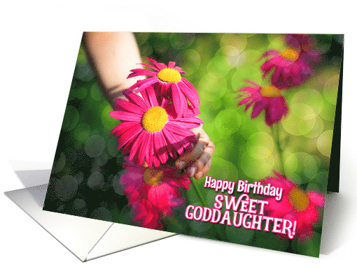 Goddaughter's Birthday Girl with Pink Daisies card (597422)