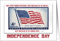 Support Our Troops American Hero USA Flag Stamp card