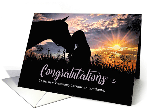 Congratulations to the Vet Tech Graduate Horse and Cowgirl card