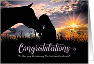 Congratulations to the Vet Tech Graduate Horse and Cowgirl card