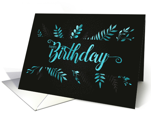 Birthday Business Professional in Blue Botanicals on... (615557)