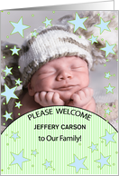 Adoption Announcement Baby Boy Photo card