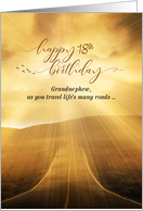 Grandnephew 18th Birthday Sunlit Scenic Road card