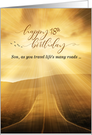 Son18th Birthday Sunlit Scenic Road card