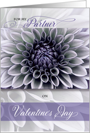 For Life Partner Romantic Valentine in Soft Lavender Floral Theme card