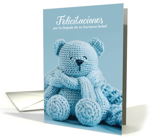 Spanish New Baby Congratulations Birth of a Son Felicitaciones card