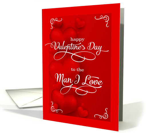 His and His Romantic Valentine for Gay Partner with Red Hearts card