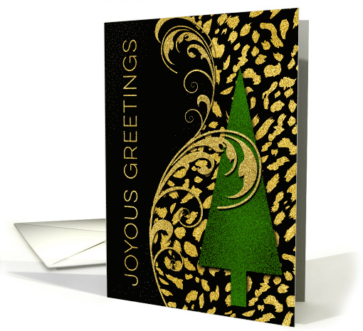 Faux Gold Leaf Cheetah Animal Print and Glitter Like... (724549)