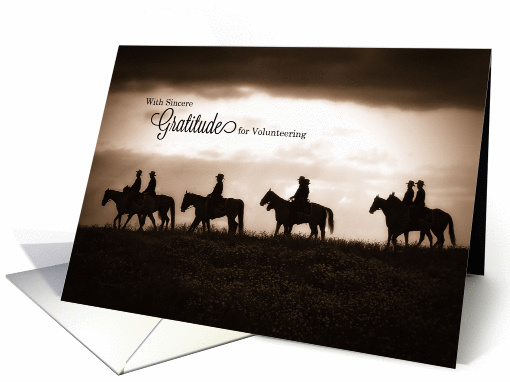 Volunteer Thank You Western Cowboys on Horseback card (763801)
