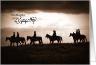 With Sympathy Western Cowboys on Horseback card