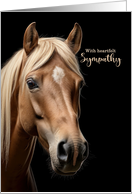 Pet Sympathy Loss of a Horse Photograph on Black card