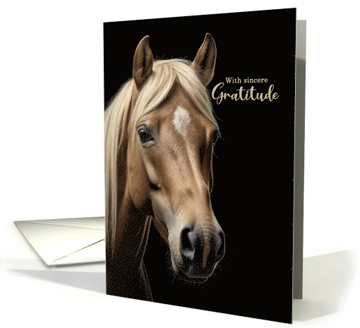 Thank You Western Horse Portrait Blank Inside card (763821)